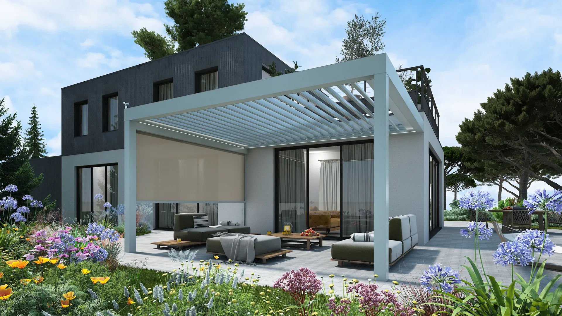 Pergolas Poppy & Lily – en situation